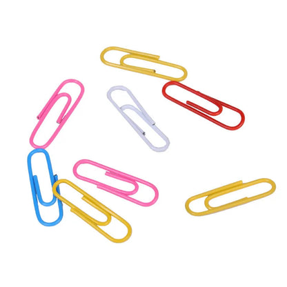 50pc Colorful Paper Clips Metal Marking Bookmark label sign Paper stationery clips for Ticket Holder Pins school office supplies