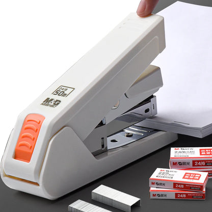 25/50/70 Sheets Effortless Stapler Paper Book Binding Stapling Machine School Office Supplies Stationery Accessories Staples