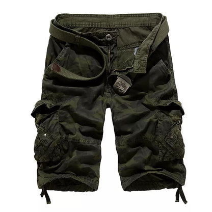 Shorts cargo sueltos de camuflaje