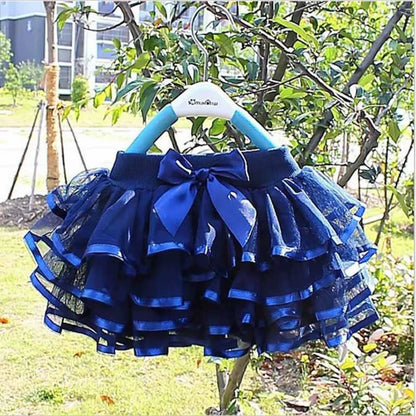 Tutu Skirt Girls Cake Fluffy Pettiskirt Dance Mini Skirt Birthday Princess Ball Gown Children Kids Clothes 4 Layers Tulle Skirts