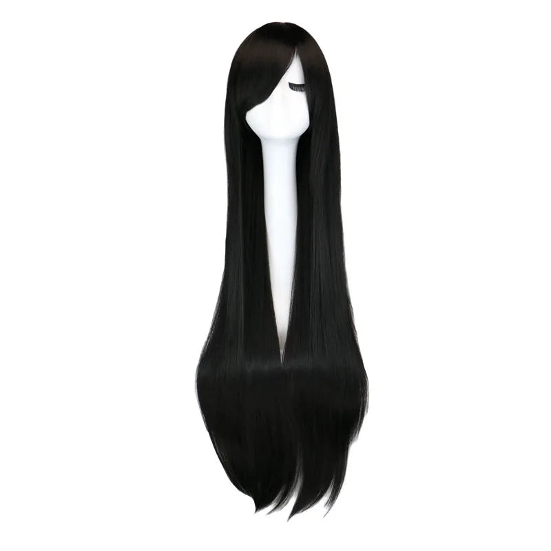 QQXCAIW Long Straight Cosplay Wig