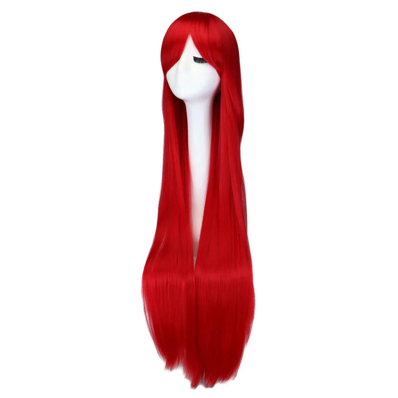 QQXCAIW Long Straight Cosplay Wig