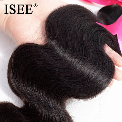 ISEE HAIR Peruvian Body Wave Human Hair Bundles100% Human Hair