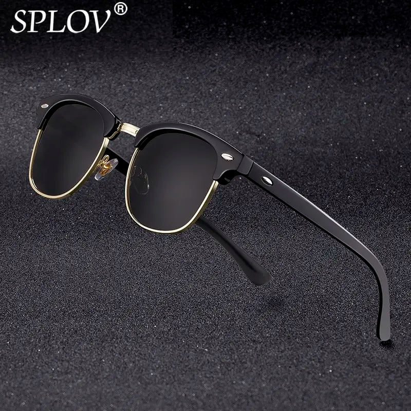 New Fashion  Semi Rimless Polarized Sunglasses Men Women Brand Designer Half Frame Sun Glasses Classic Oculos De Sol UV400