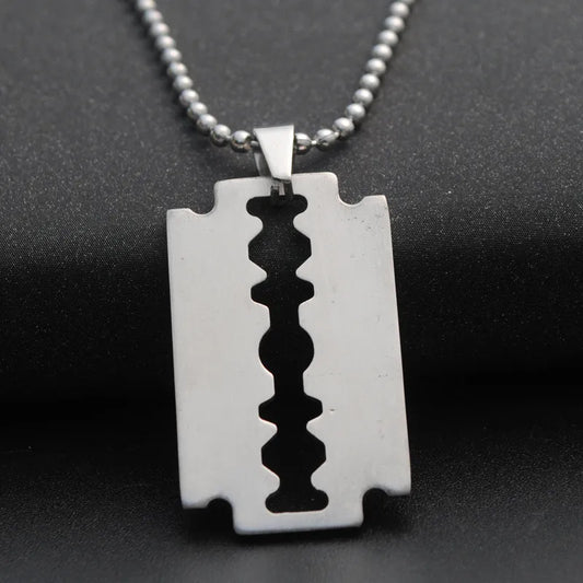 New stainless steel tag pendant necklace