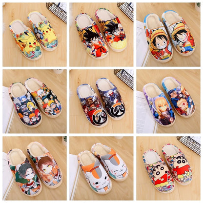 Japan Anime One Piece Home Slippers Stuffed Plush