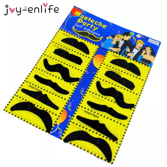 JOY-ENLIFE 12pcs Funny Costume Pirate Party Mustache Cosplay