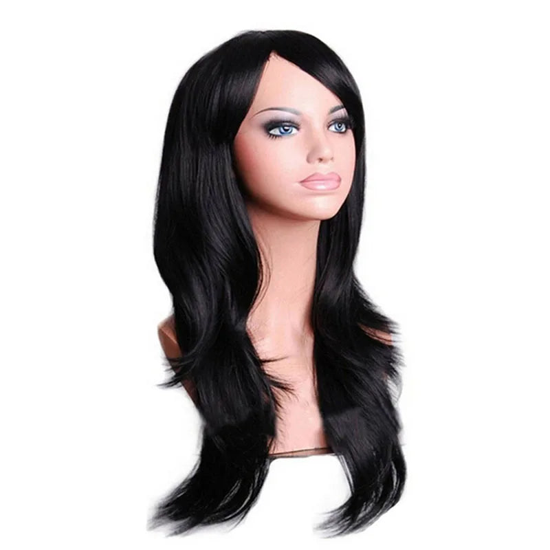 QQXCAIW Long Wavy Cosplay Wig