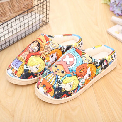 Japan Anime One Piece Home Slippers Stuffed Plush