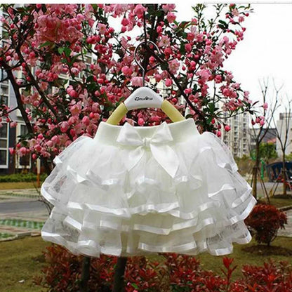 Tutu Skirt Girls Cake Fluffy Pettiskirt Dance Mini Skirt Birthday Princess Ball Gown Children Kids Clothes 4 Layers Tulle Skirts