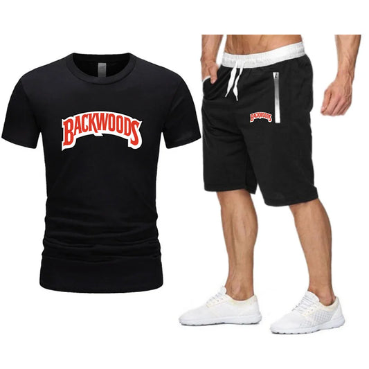 Conjuntos de camiseta y pantalones cortos para hombre de Brand Backwoods