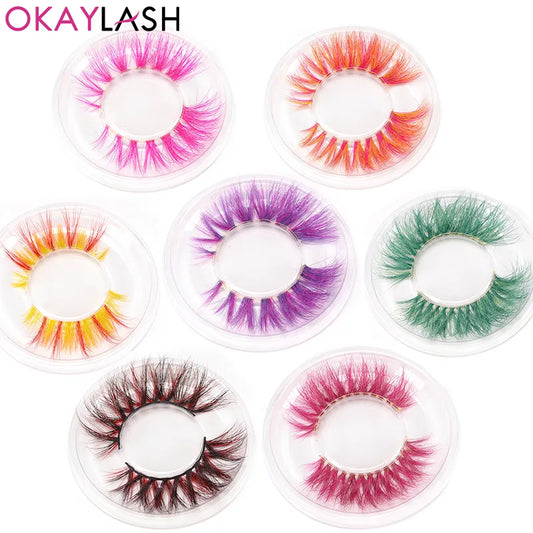 OKAYLASH 3D 6D Eyelashes Natural Real Mink fluffy Style