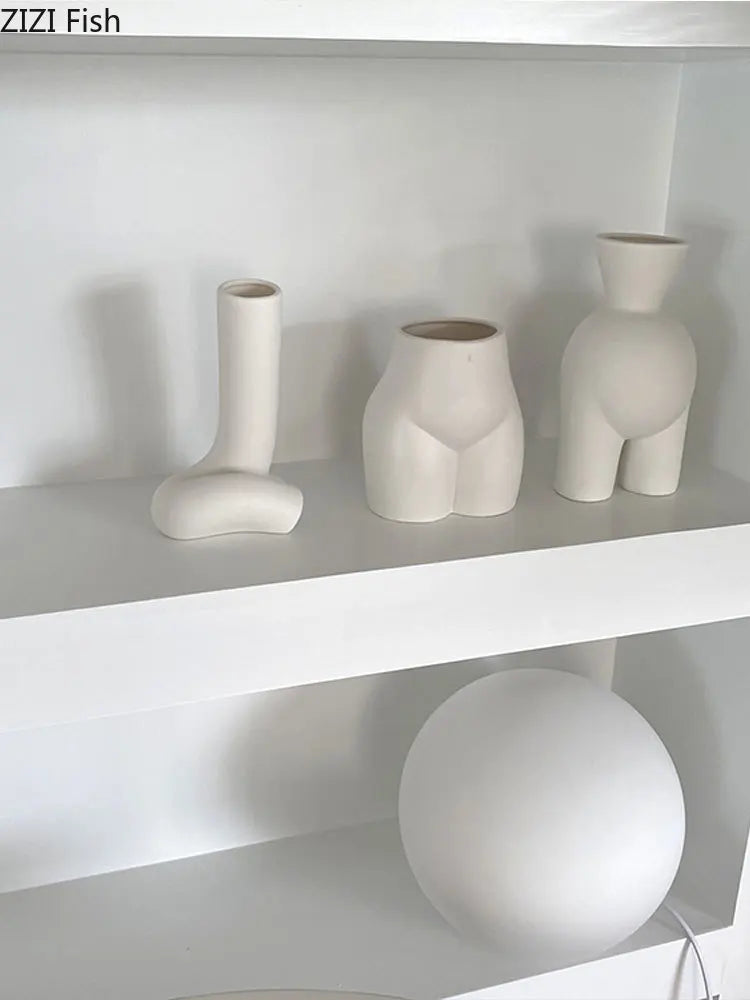 Ceramic Abstract Body Vase