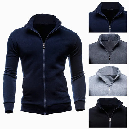 MRMT 2023 Brand New Men's No Hoodies Sweatshirts Zipper Stand Collar Men Sweatshirts For Male No Hooded Sweatshirt Man Pullover