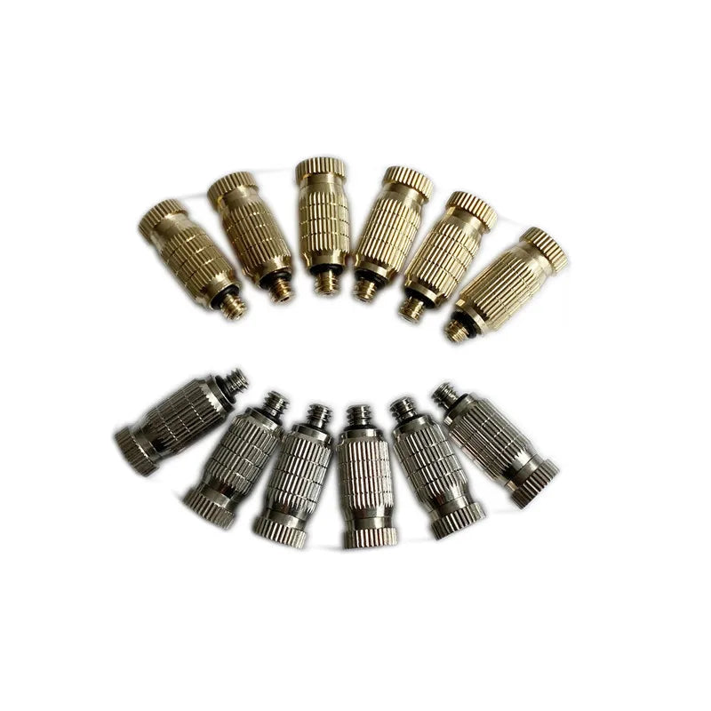 A367 Thread 3/16 Misting Nozzle High Pressure Atomizing Spray Nozzles Garden Irrigation Industry Cooling Sprayers 100pcs Total