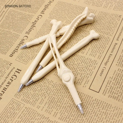 Jonvon Satone 100 Pcs Wholesale Bone Pen Ball Pens Monster Toy Ballpoint Pen Stationery School Supplies Office Accessories Stylo