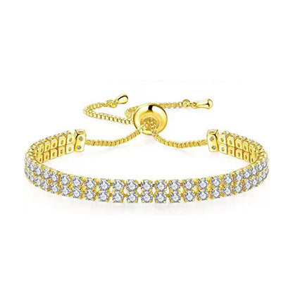 Bracelet White Suit Zircon Tennis Pull