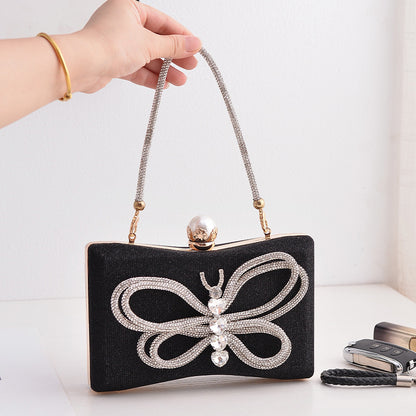 Bolso de cena con lazo elegante a juego a la moda para mujer