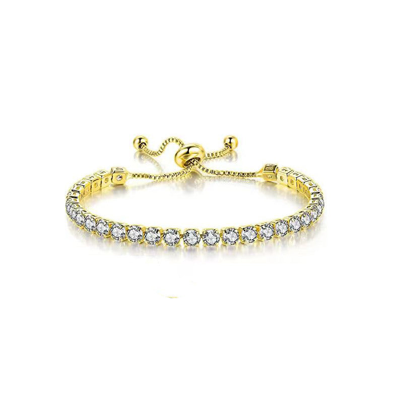 Bracelet White Suit Zircon Tennis Pull