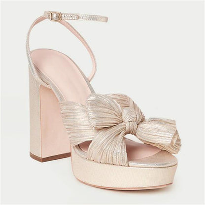 Women's Platform High Heels Fashion Bowknot Sandals