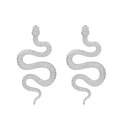 Three-dimensional Snake Earrings