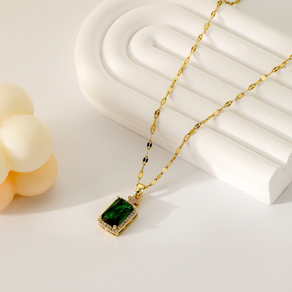 Emerald Pendant Necklace