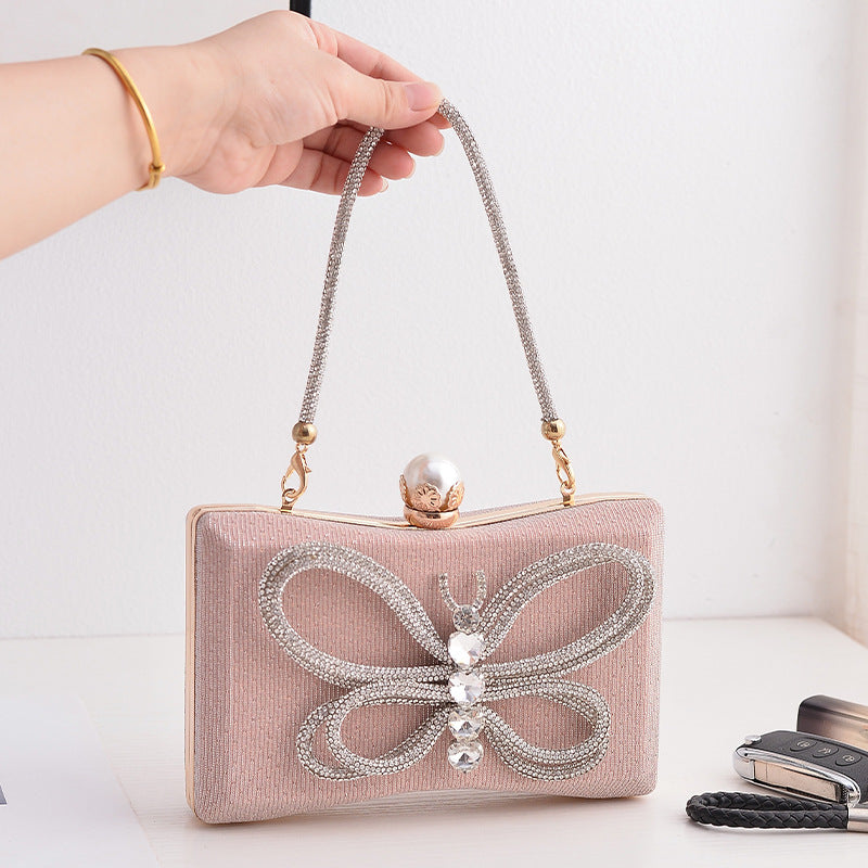 Bolso de cena con lazo elegante a juego a la moda para mujer