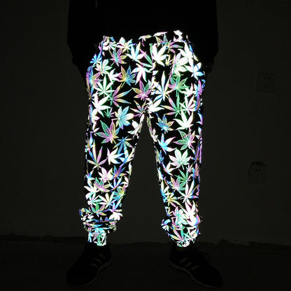 Reflective Loose Tapered Sweatpants