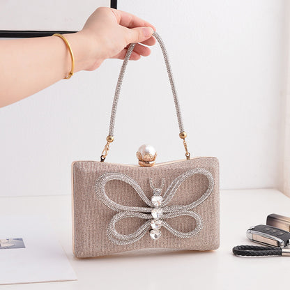 Bolso de cena con lazo elegante a juego a la moda para mujer