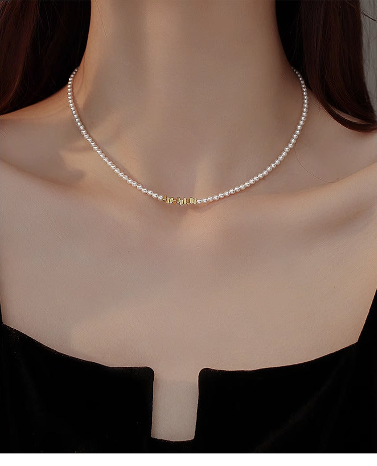 Silver Shell Pearl Necklace