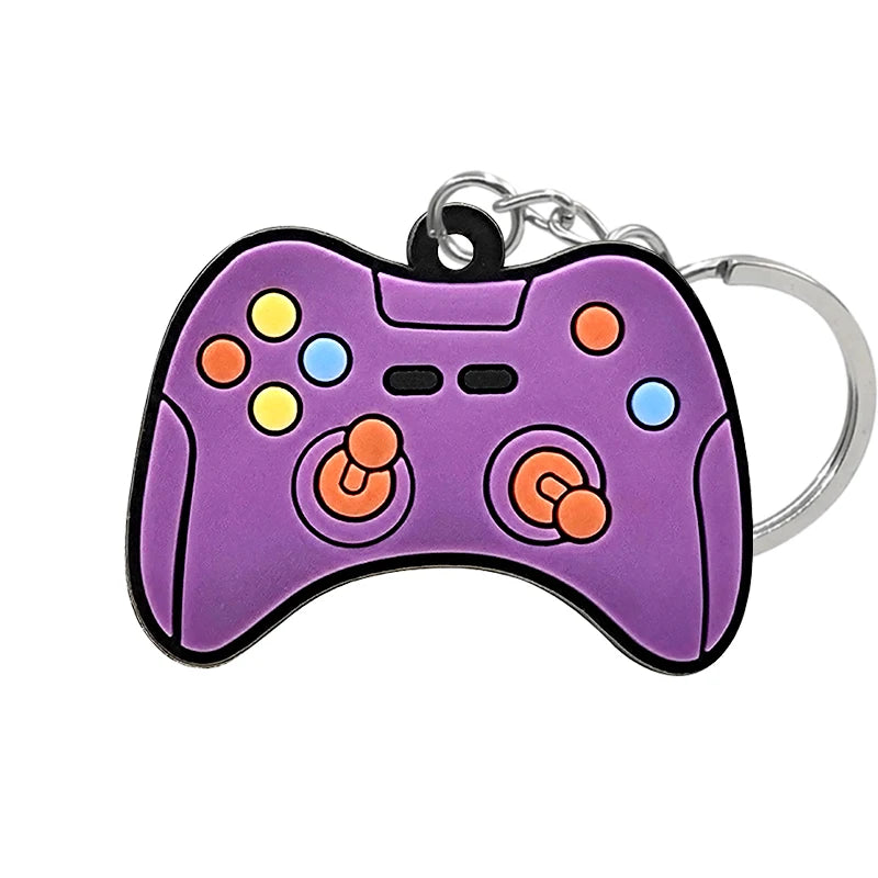 1PVC Game Pad PVC Keychain Boy’s Game Console Models Key Ring Fittings Funny Gift Key Chain USB Stick Accessories for Men Kids