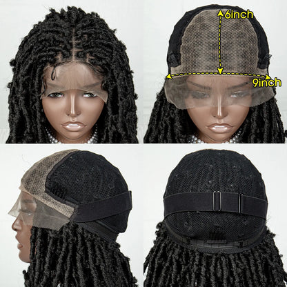 Synthetic Dreadlocks Braided Bob Wigs Lace Front Braiding Hair Wig Crochets Braids Wig Butterfly Locs Crochet Hair Wig for Women