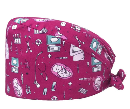 Cartoon Unisex Dentist Scrub Cap