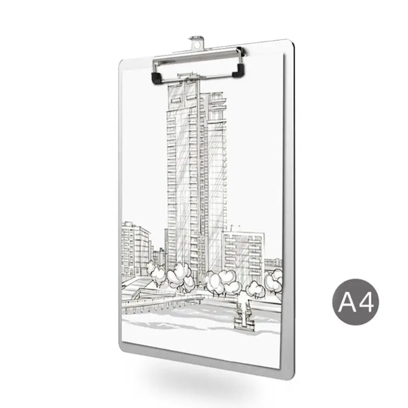 Aluminum Alloy Writing Clip Board Antislip File Hardboard Paper Holder Office School Stationery