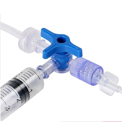 Disposable Three Way Stop Cock for Clinical Hospital Luer Lock Adapter 3 Way Stopcock Flexiable T-Connector Extension Tube