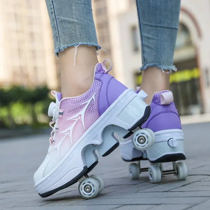 4-Wheel Skates Professional Double Row Skates