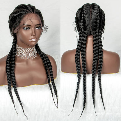 26 Inches Braided Synthetic Lace Front Wig