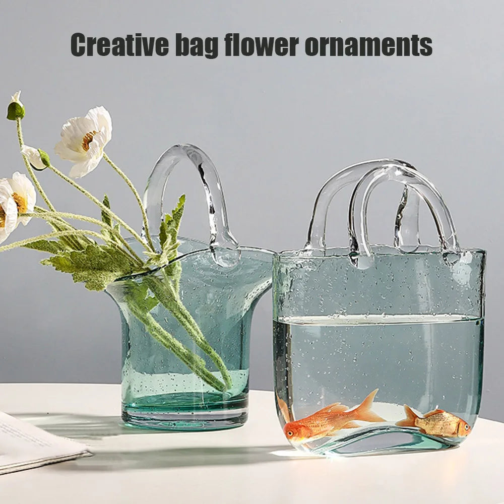 Transparent Bubble Glass Flower Vases