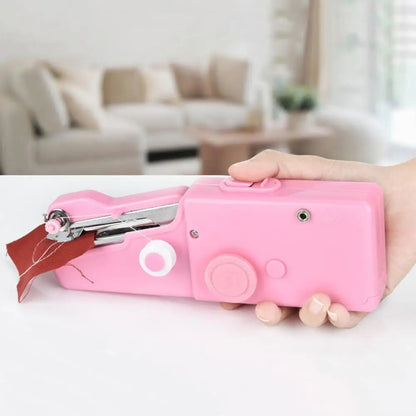 Small Sewing Machine Portable Mini Sewing Machine Kit for Travel Handheld Stitcher Tool with Accessories for Beginners Compact