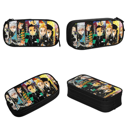 Kimestu No Yaiba Demon Slayer Pencil Cases Fashion Manga Japan Samurai Pen Bag Kids Large Storage School Supplies Pencilcases