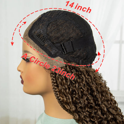 28 Inch 1B-30 Color Ombre Synthetic Braided Wigs Lace Braided Wigs Curly Knotless Box Braids Wigs with Baby Hair for Black Woman