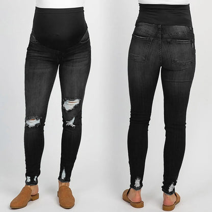 Maternity Jeans High Waist Belly Skinny Pencil Pants