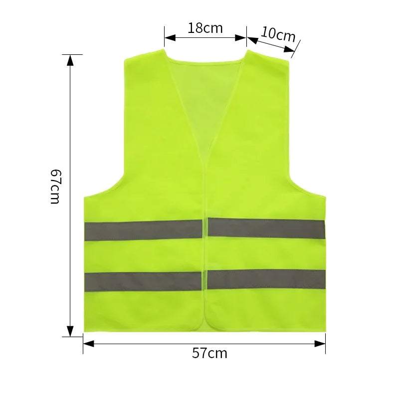 Reflective Vest Clothing Safe Traffic Safety Vest Yellow/Orange High Visibility Outdoor For Running Cycling Sports For Adults