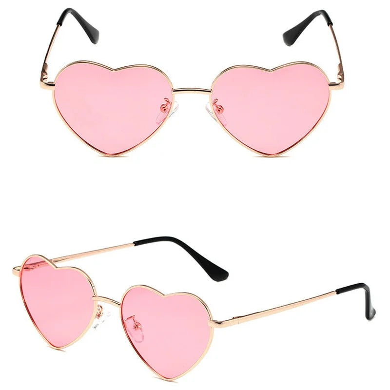 Metal Heart Shaped Sunglasses