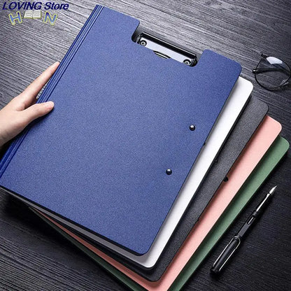 Hot sale A4 File Folder Clipboard Writing Pad Memo Clip Board Double Clips Organizer School Office Stationary