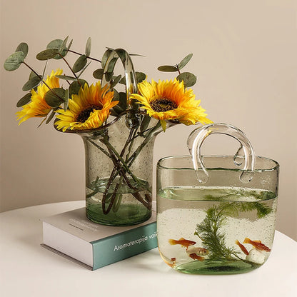 Transparent Bubble Glass Flower Vases