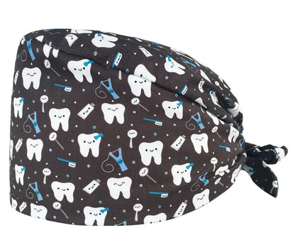 Cartoon Unisex Dentist Scrub Cap