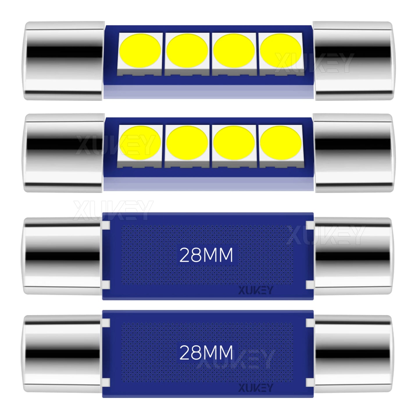 4 Pack 29 28mm LED Fuse LED Festoon Bulbs Car Interior Sun Visor Light Vanity Mirror Dome Lamp Replacement