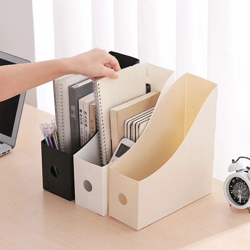 Office Document File Storage Box Folding Desktop Organizer Multi Functional Book Pencil Sundries Storage Box Supplies