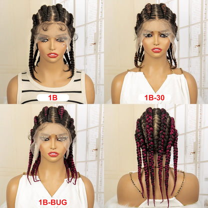 Synthetic Full Lace Cornrow Box Braids Wig 14Inches